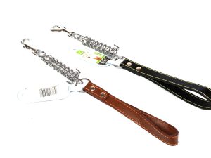 Leather leash with holder