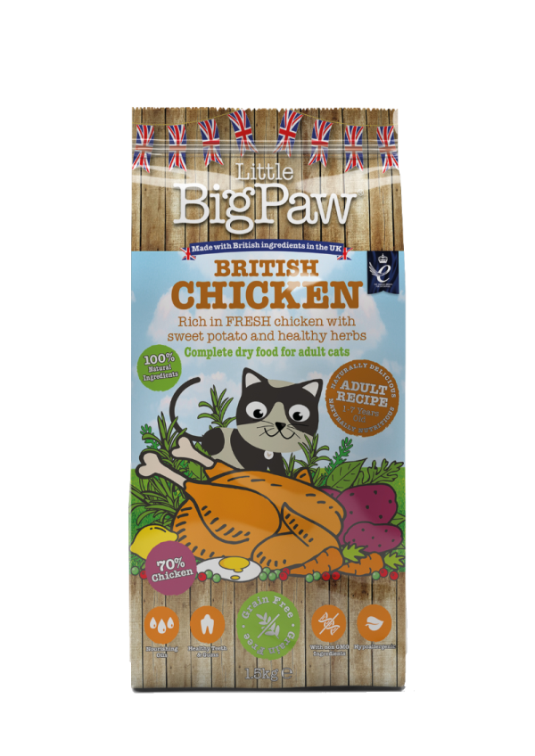 LITTLE BIG PAW British Chicken Complete Dry Food for Adult Cats 1.5kg