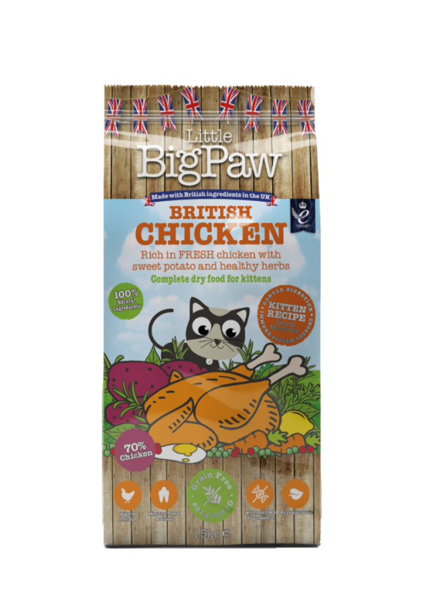LITTLE BIG PAW British Chicken Complete Dry Food for Kittens 1.5kg
