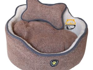 OVAL BED WITH BONE BEIGE