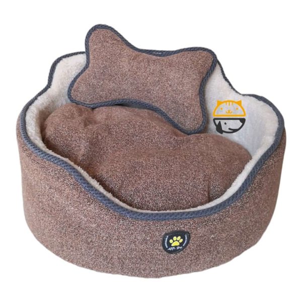 OVAL BED WITH BONE BEIGE