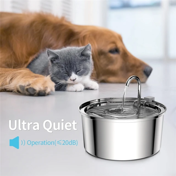 FAUCET STYLE STAINLESS STEEL PET FOUNTAIN 3.2 L