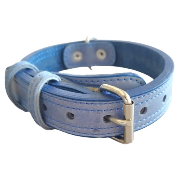 real leather collar double sided medium - Image 2