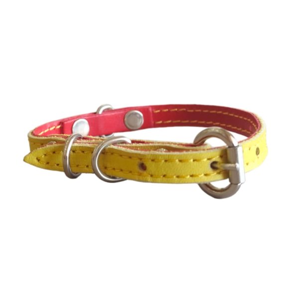 Real leather collar xxs