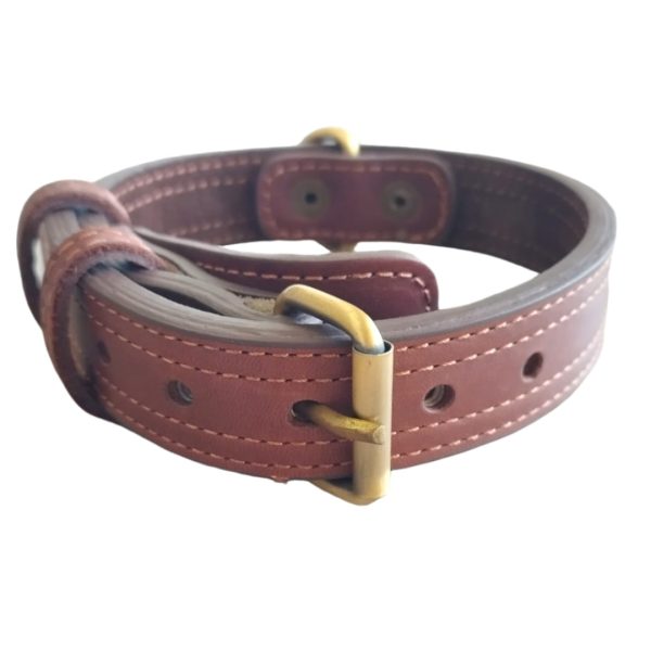 real leather collar double sided medium - Image 3