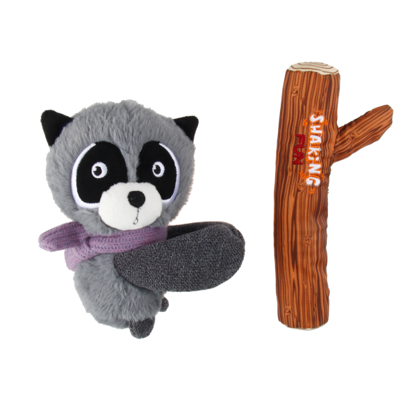 GiGwi Shaking Fun Raccoon With Squeaker Plush Toy For Dogs - Image 2