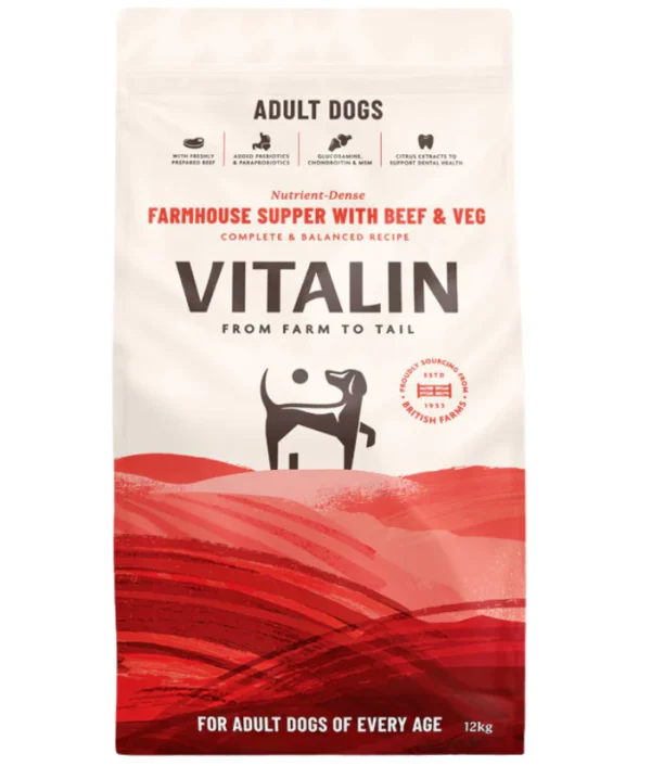 Vitalin - Farmhouse With Beef & Veg Adult Dog 2kg