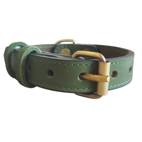 real leather collar small