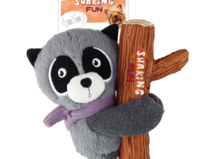 GiGwi Shaking Fun Raccoon With Squeaker Plush Toy For Dogs