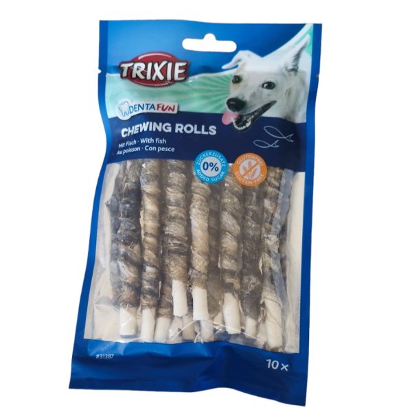 Trixie Dentafun chewing rolls fish
