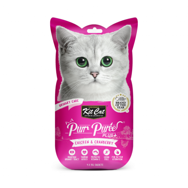 Kit Cat Purr Puree Plus+ Chicken & Cranberry (Urinary Care)