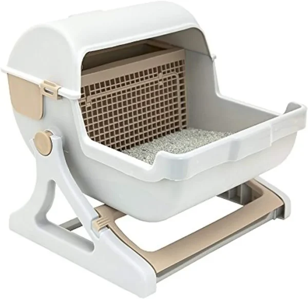 Semi automatic litter box