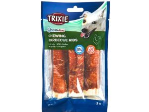 Trixie Dentafun Chewing Barbecue Ribs With Chicken