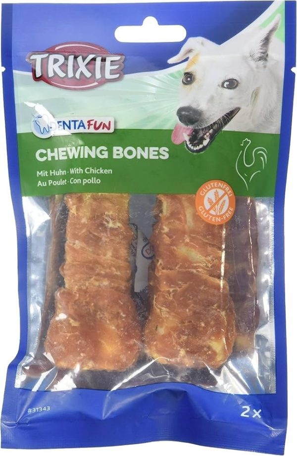 Trixie Chewing Bones With Chicken