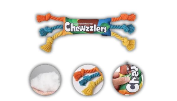 Chewzzlers Squeaky Rope Toy