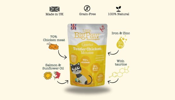 Little Big Paw - Gourmet Tender Chicken Mousse for Cats (85g) - Image 2