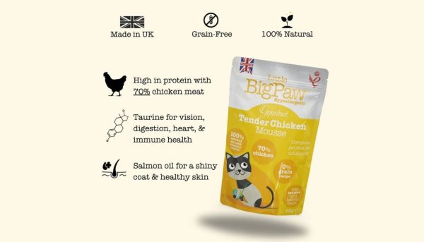 Little Big Paw - Gourmet Tender Chicken Mousse for Cats (85g) - Image 3