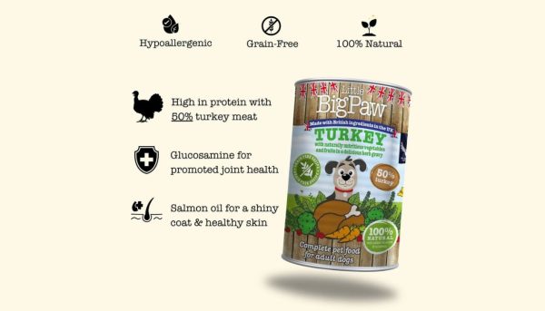 Little Big Paw - Turkey with Broccoli, Carrots and Cranberries in a Rich Herb Gravy (390g) - Image 2